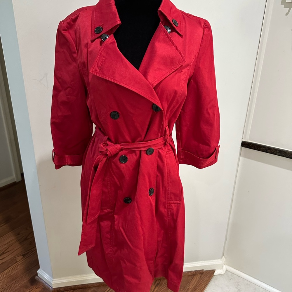 Old Navy Vibrant Red Trench Coat
